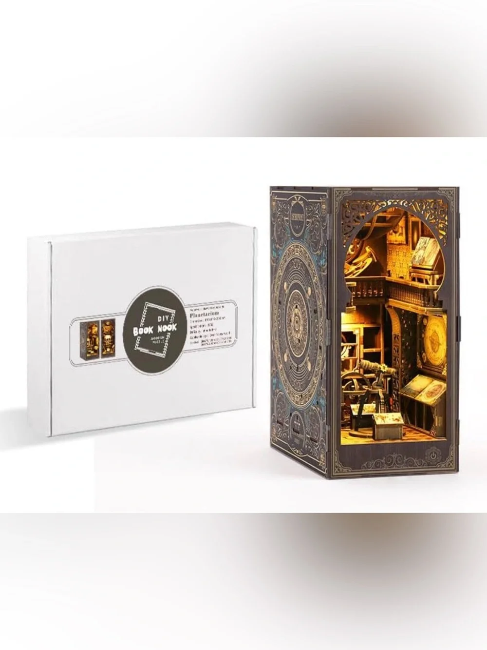 3D Wooden Book Nook Kit Museum of Astronomy with Lights